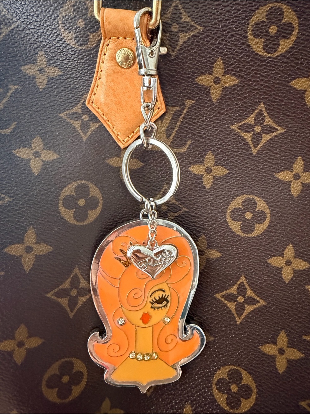 Y2K Large Glam Pageant Queen silhouette Purse Bag Charm Keychain BRAND NEW 3”